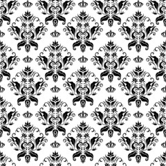 Damask seamless floral classic pattern.