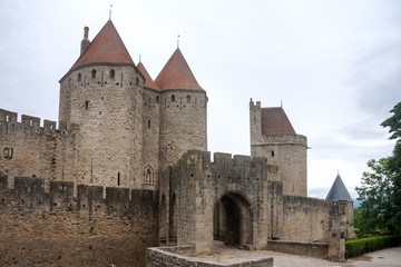 Fototapeta na wymiar Twierdza Carcassonne w południowej Francji