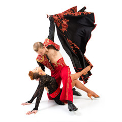 Fototapeta na wymiar Dancers in national costumes