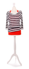 Female clothing on mannequin isolated on white