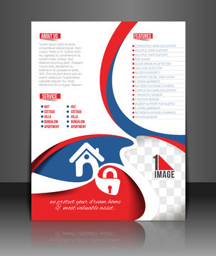 Home Security Center Front Flyer Template