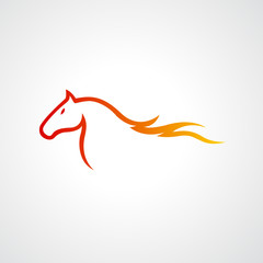 Fire flame horse icon