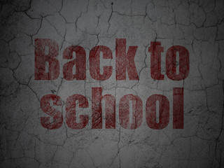 Education concept: Back to School on grunge wall background