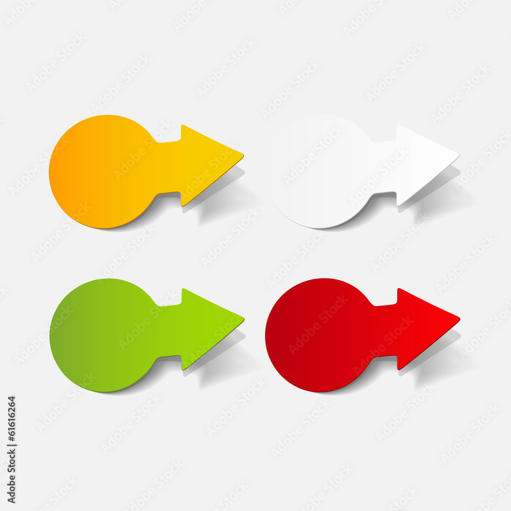 Poster realistic design element: arrow