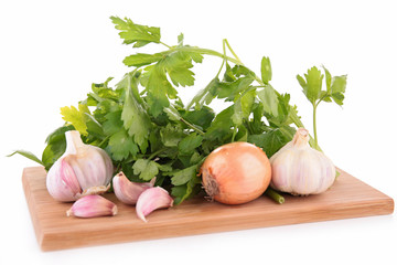 parsley,garlic and onion