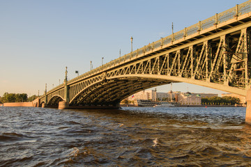 Troitsky Bridge in St.Petersburg.