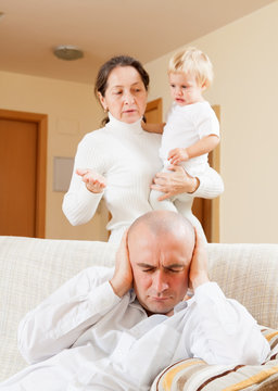 Famity having quarrel