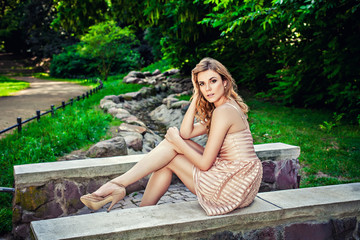 Beautiful elegant young lady