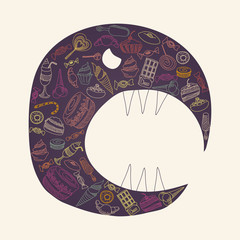 monster of sweets. obesity