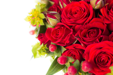 Big bunch of red roses