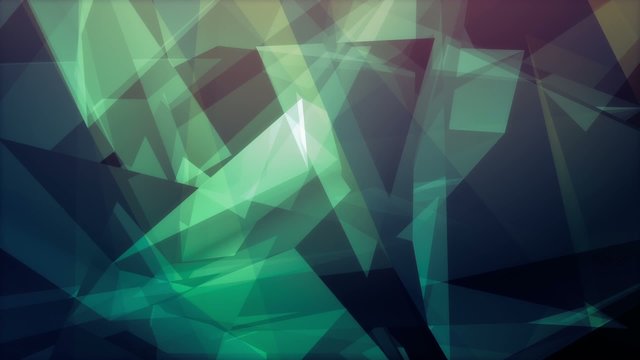 Mesmerising multicolored polygonal shapes in rotating motion