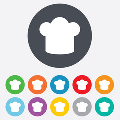 Chef hat sign icon. Cooking symbol.