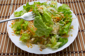 salad on the plate
