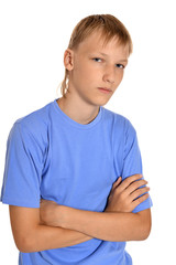 Thoughtful teenage boy