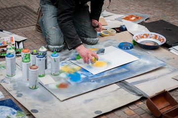 Artiste peintre de rue