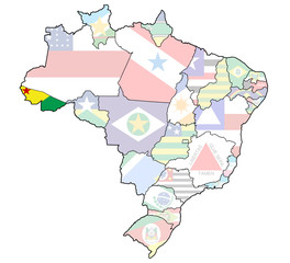 acre state on map of brazil