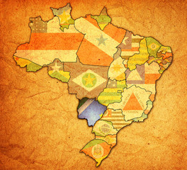 mato grosso do sul state on map of brazil