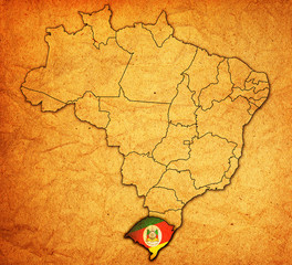rio grande do sul on map of brazil