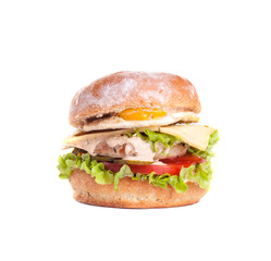 Cheeseburger isolated on white background