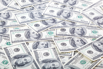 Background with money american hundred dollar bills