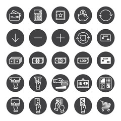 banking icons set