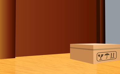 a delivery package on door