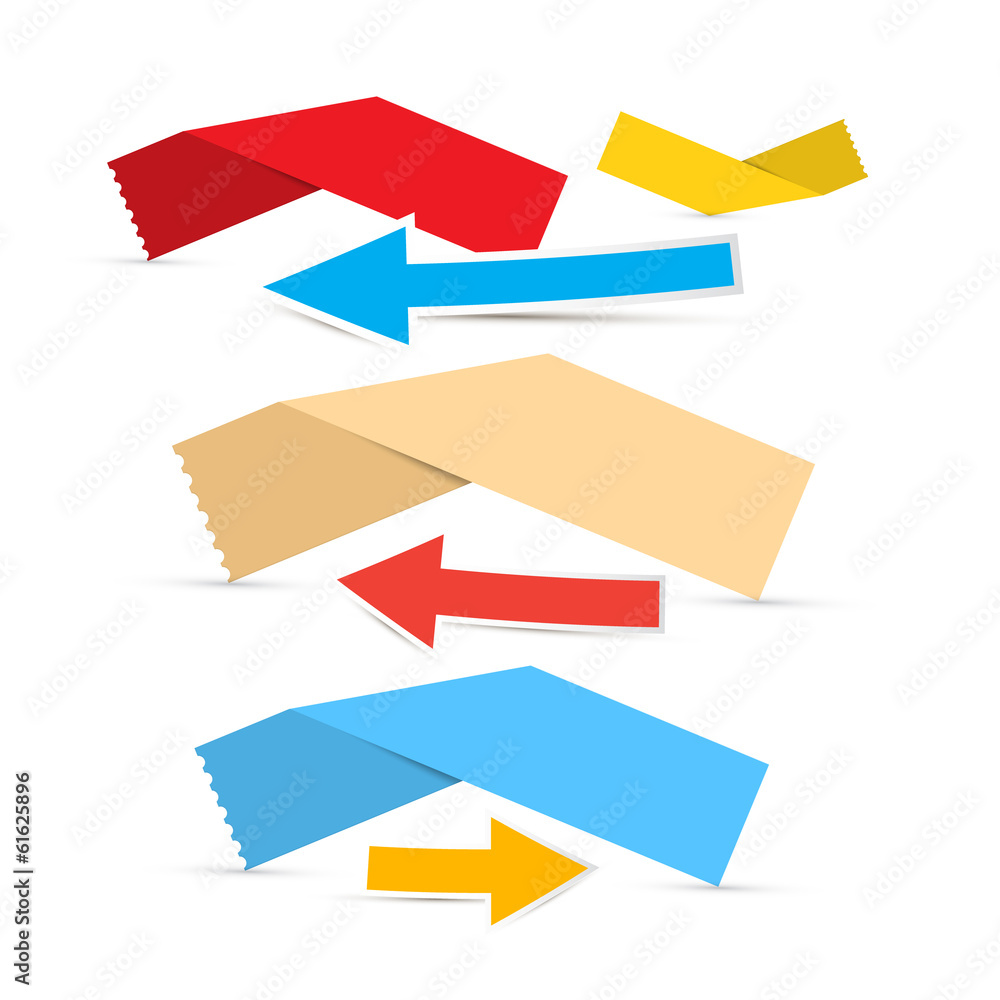 Poster paper vector labels and arrows