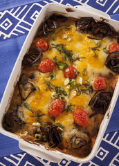 Delicious aubregine vegetable bake