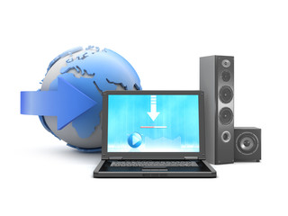 Download music from internet to personal computer