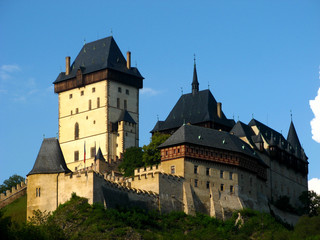 Fototapeta na wymiar Gothic Karlstejn Castle near Prague, Czech Republic