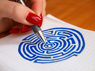 Fototapeta na wymiar picture of a labyrinth