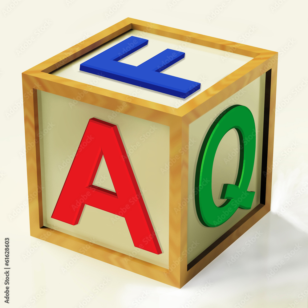 Poster faq block means questions inquiries and answers