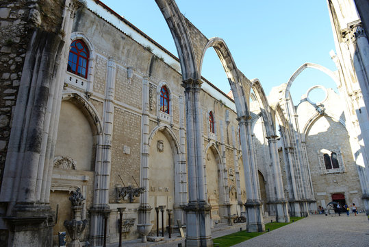 Igreja do Carmo is the ruin of 1755 Lisbon Earthquake, Lisbon
