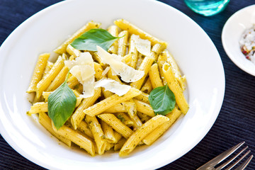 Penne with Pesto sauce