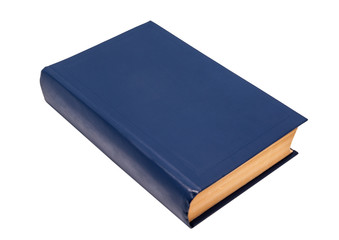 Blank blue book cover