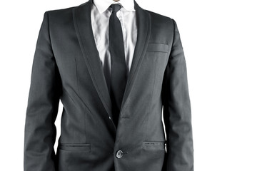 Torso of a businessman in a suit