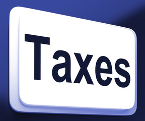 Taxes Button Shows  Tax Or Taxation
