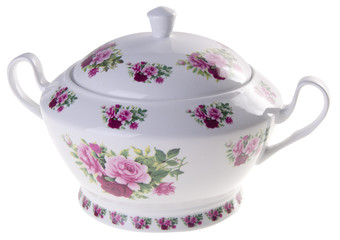 Pot, Ceramic pot on white background.