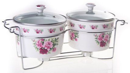 Pot, Ceramic pot on white background.