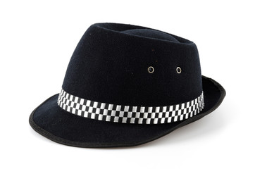 Vintage panama hat isolated white background