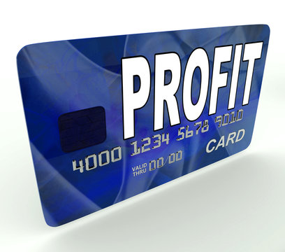 Profit on Credit Debit Card Shows Earn Money