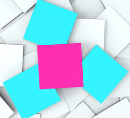 Blank Post it Messages Shows Copyspace To Do And Note