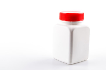 medicine bottle isolated white background