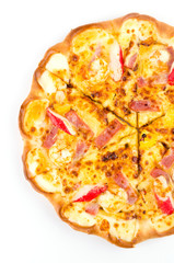 Pizza isolated white background