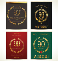Aniverrsary laurel wreath banner collection, 90 years