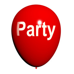 Party Balloon Represents Parties Events and Celebrations