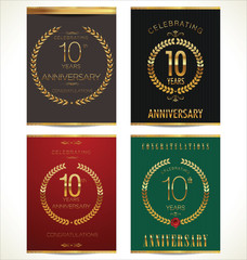 Aniverrsary laurel wreath banner collection, 10 years