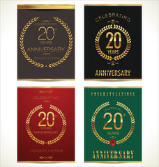 Aniverrsary laurel wreath banner collection, 20 years
