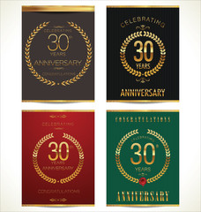Aniverrsary laurel wreath banner collection, 30 years