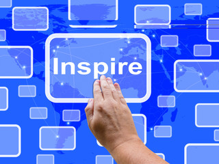 Inspire Touch Screen Shows Motivation And Encouragement